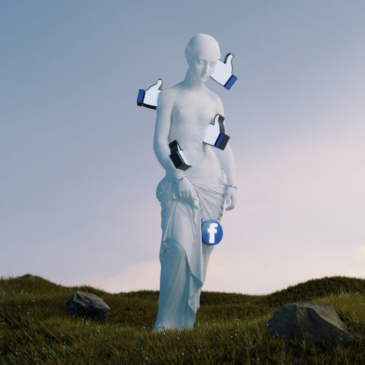 Facebook chain statue